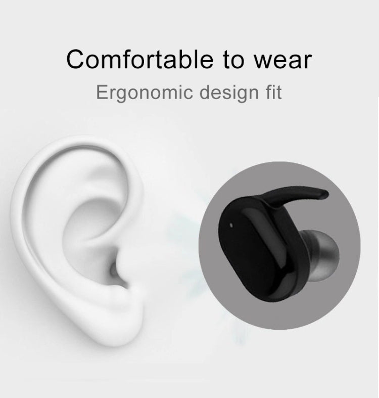 TWS-4 IPX5 Impermeabile Bluetooth 5.0 Touch Auricolare Bluetooth wireless con scatola di ricarica, supporto chiamate HD e istruzioni vocali, TWS-4