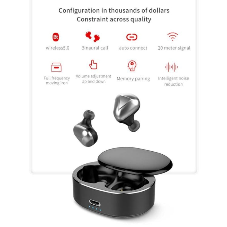Cuffie Bluetooth wireless T50 6D con cancellazione del rumore Bluetooth V5.0, supporto chiamate binaurali