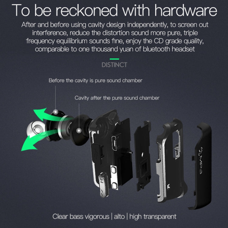 Auricolare Bluetooth sportivo wireless J2 Bluetooth 4.2 binaurale sospeso, memoria integrata