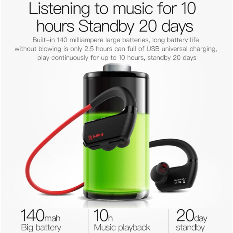 Auricolare Bluetooth sportivo wireless J2 Bluetooth 4.2 binaurale sospeso, memoria integrata