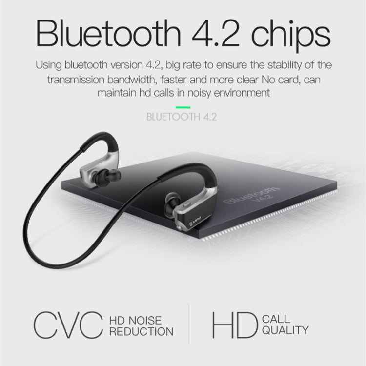 Auricolare Bluetooth sportivo wireless J2 Bluetooth 4.2 binaurale sospeso, memoria integrata