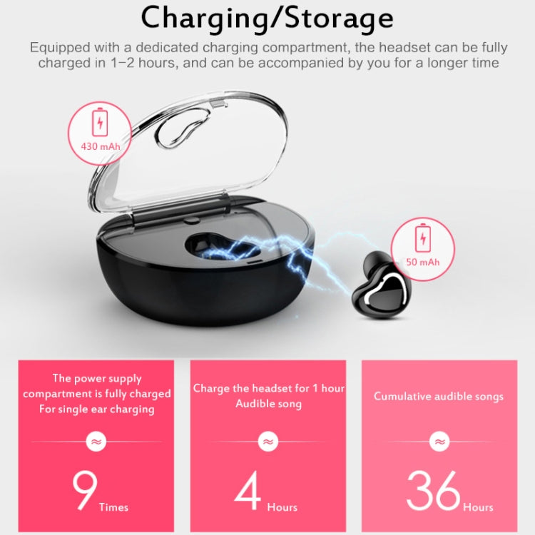 X7 Bluetooth 4.1 Mini auricolare Bluetooth sportivo wireless invisibile con scatola di ricarica