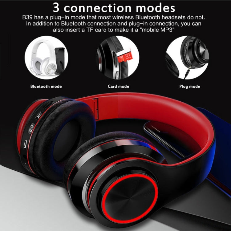 Auricolare wireless Bluetooth V5.0 B39, B39 (Red), B39 (White), B39 (Blue), B39 (Black Red), B39 (Black)