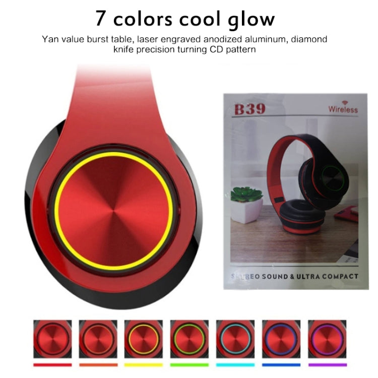 Auricolare wireless Bluetooth V5.0 B39, B39 (Red), B39 (White), B39 (Blue), B39 (Black Red), B39 (Black)