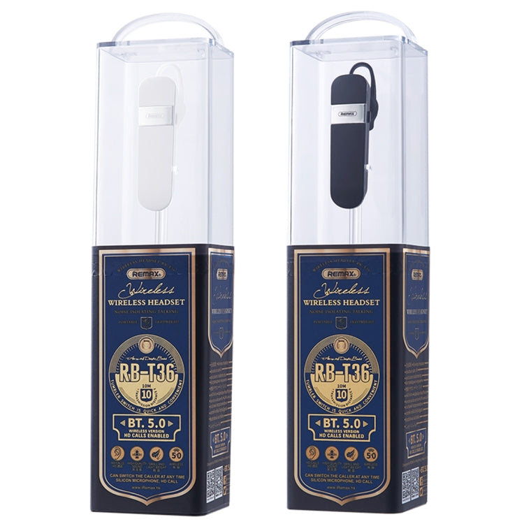REMAX RB-T36 Auricolare Bluetooth wireless per chiamate aziendali Bluetooth 5.0 con orecchio singolo sospeso