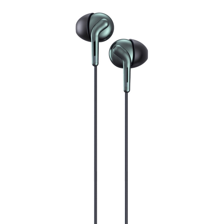 REMAX RM-595 Auricolare musicale in metallo stereo a doppia azione con perno dorato da 3,5 mm con controllo via cavo + microfono, supporto vivavoce