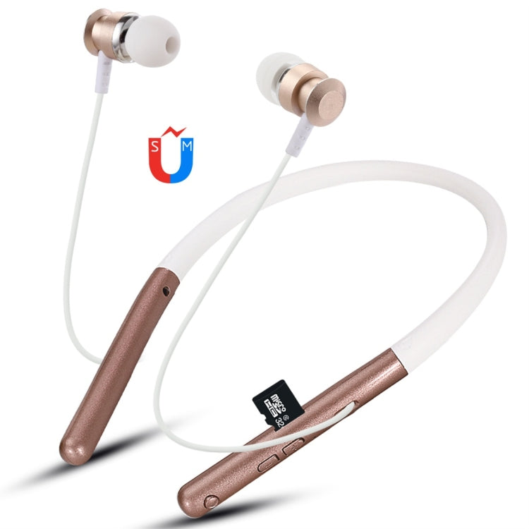 Auricolare Bluetooth F108 Bluetooth 4.2 con design a collo appeso, supporto per riproduzione musicale, commutazione, controllo volume e risposta