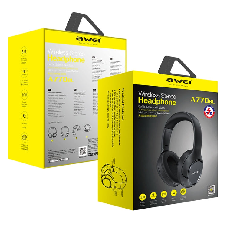 Auricolare Bluetooth wireless stereo AWEI A770BL Bluetooth 5.0