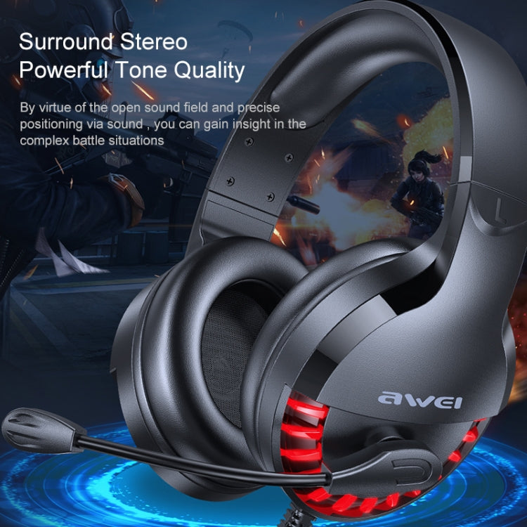 AWEI ES-770i Cuffie da gioco e-sport regolabili con microfono