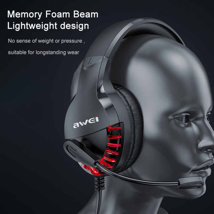 AWEI ES-770i Cuffie da gioco e-sport regolabili con microfono