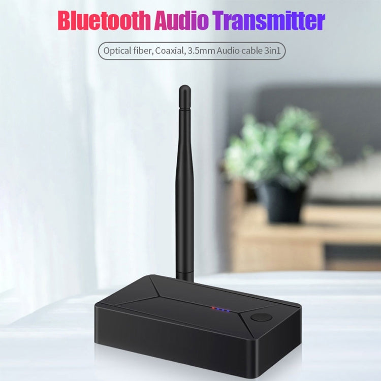 TX13 Trasmettitore audio coassiale ottico digitale portatile Bluetooth 5.0 3 in 1 con jack da 3,5 mm per altoparlante/auricolare Bluetooth, TX13