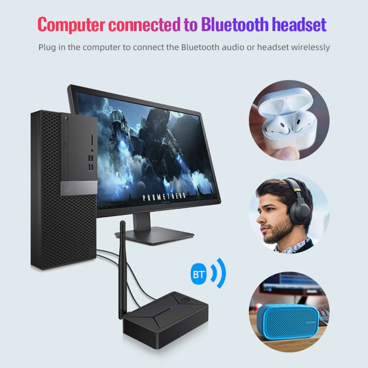 TX13 Trasmettitore audio coassiale ottico digitale portatile Bluetooth 5.0 3 in 1 con jack da 3,5 mm per altoparlante/auricolare Bluetooth, TX13