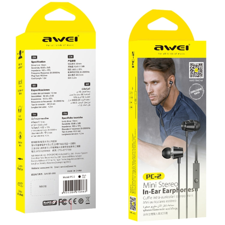 Awei PC-2 Mini Auricolare Stereo In-Ear