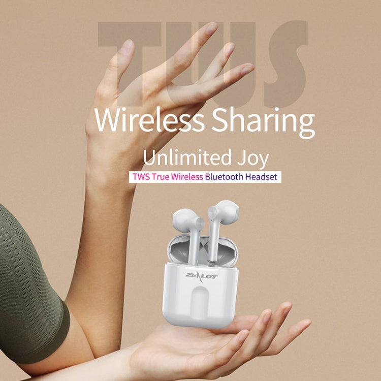 ZEALOT T2 Bluetooth 5.0 TWS Auricolare Bluetooth wireless con scatola di ricarica, supporto touch, chiamate e display di alimentazione