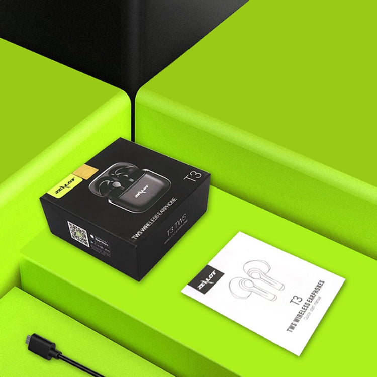 ZEALOT T3 Bluetooth 5.0 TWS Auricolare Bluetooth wireless con scatola di ricarica, supporto touch, chiamate e display di alimentazione