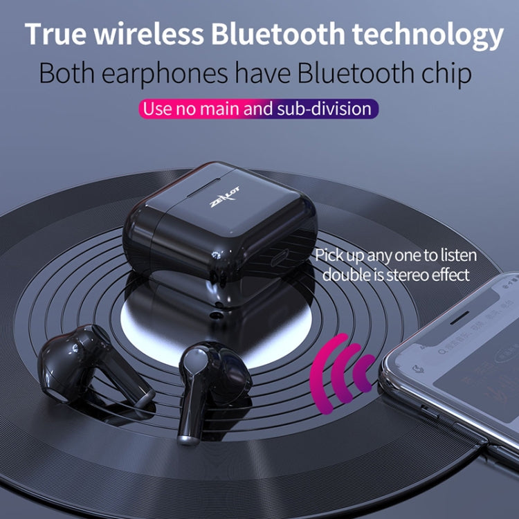 ZEALOT T3 Bluetooth 5.0 TWS Auricolare Bluetooth wireless con scatola di ricarica, supporto touch, chiamate e display di alimentazione