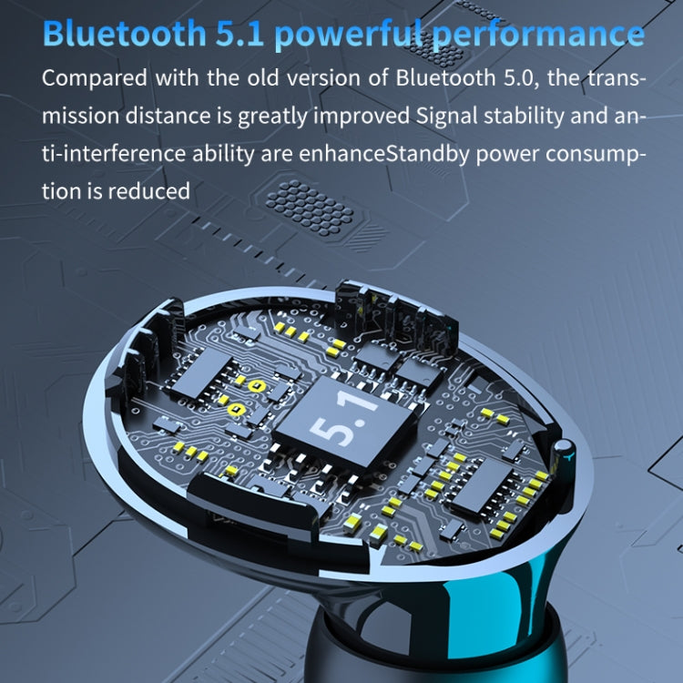 Auricolare Bluetooth wireless M10 Bluetooth 5.1 TWS con display digitale con scatola di ricarica, supporto Touch, Siri e display batteria, M10 Black, M10 Green