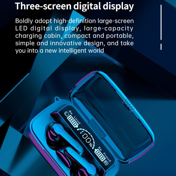 Auricolare Bluetooth wireless M19 Bluetooth 5.1 TWS con display digitale con scatola di ricarica, supporto Touch, Siri e display batteria