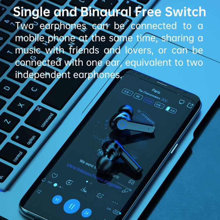 Auricolare Bluetooth wireless M19 Bluetooth 5.1 TWS con display digitale con scatola di ricarica, supporto Touch, Siri e display batteria