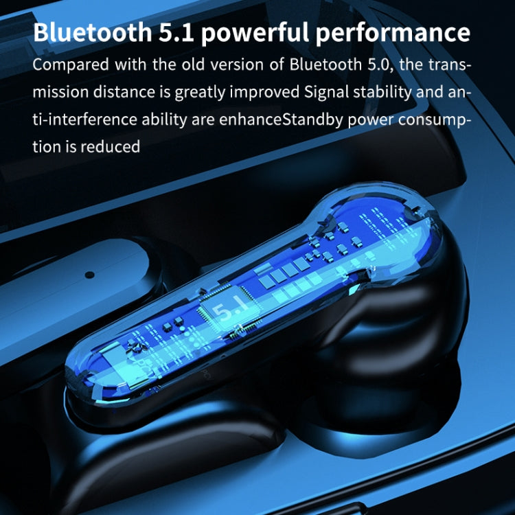 Auricolare Bluetooth wireless M19 Bluetooth 5.1 TWS con display digitale con scatola di ricarica, supporto Touch, Siri e display batteria