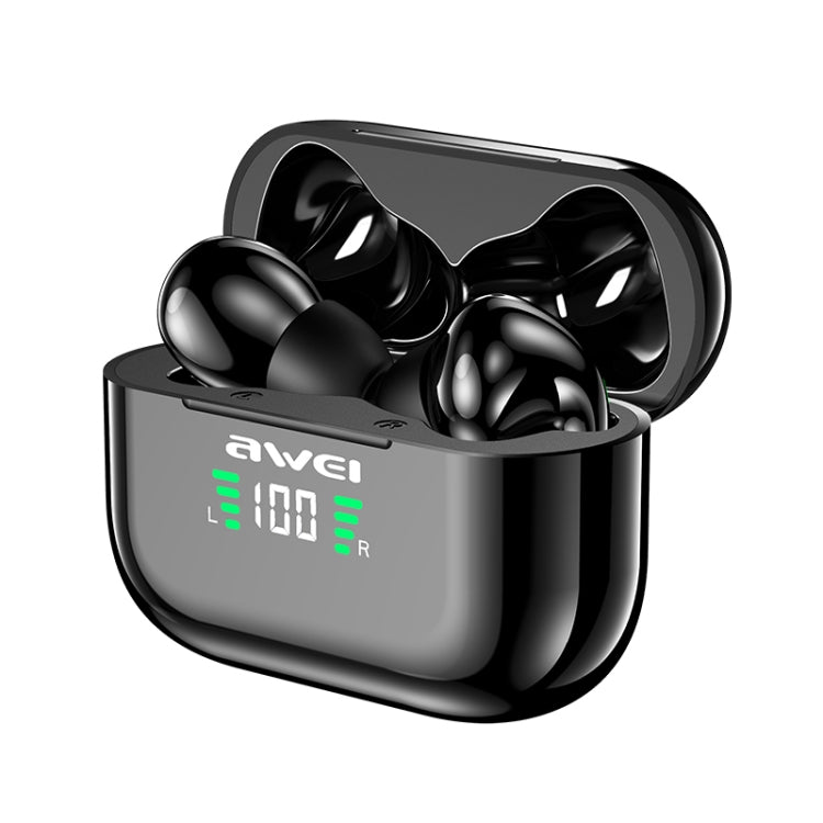 awei T29P Bluetooth V5.0 LED Display digitale Ture Wireless Sports IPX4 Auricolare TWS impermeabile con custodia di ricarica