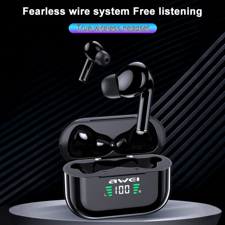 awei T29P Bluetooth V5.0 LED Display digitale Ture Wireless Sports IPX4 Auricolare TWS impermeabile con custodia di ricarica