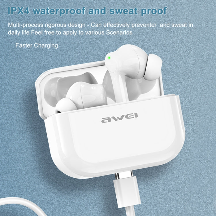 Awei TA1 Bluetooth V5.0 Ture Wireless Sport ANC con cancellazione del rumore IPX4 Cuffie TWS impermeabili con custodia di ricarica
