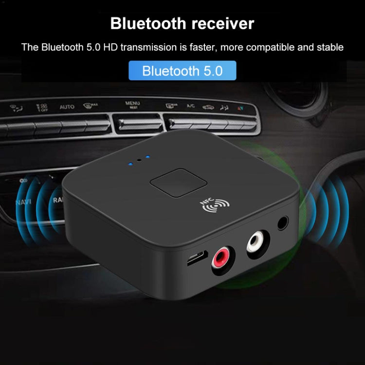 Ricevitore Bluetooth 5.0 B11 AUX NFC a 2 adattatori audio RCA, B11