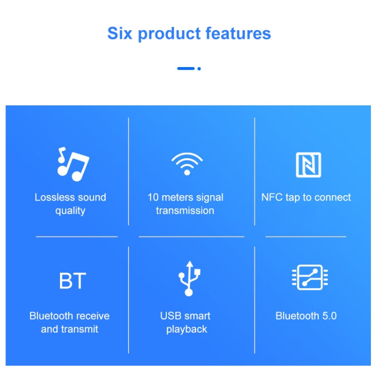 NFC BT19 Bluetooth 5.0 ricevitore trasmettitore auricolare lettore audio per auto