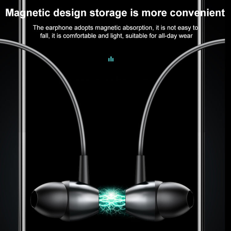 M61 Bluetooth 5.1 Business Sport Auricolare Bluetooth stereo da collo in metallo magnetico