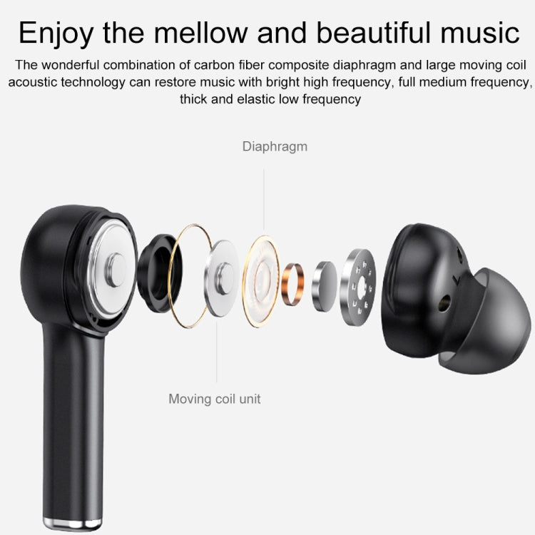 MI4 Bluetooth 5.0 Display digitale a LED Riduzione intelligente del rumore Auricolare Bluetooth senza fili