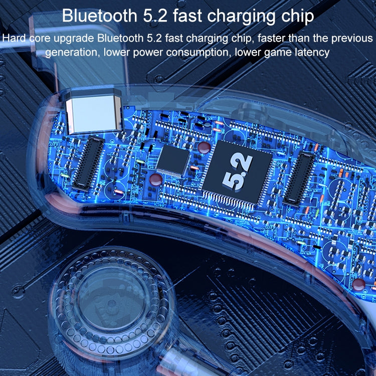 V12 Bluetooth 5.2 Auricolare Bluetooth wireless con display digitale LED intelligente stile orecchio appeso da lavoro con scatola di ricarica