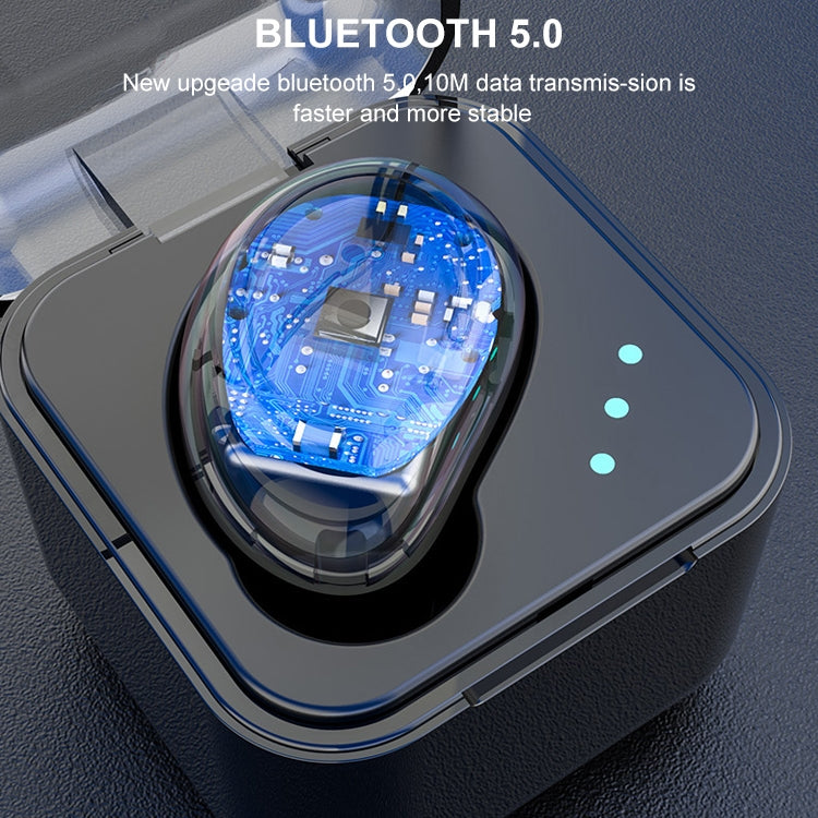 M-B8 Bluetooth 5.0 Mini auricolare Bluetooth wireless stereo intraauricolare invisibile con scatola di ricarica