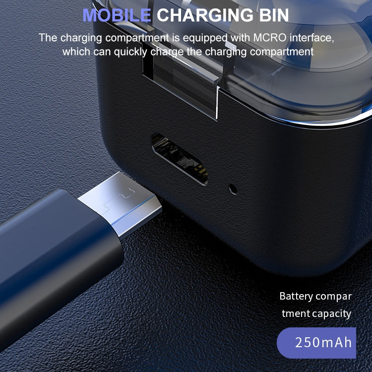 M-B8 Bluetooth 5.0 Mini auricolare Bluetooth wireless stereo intraauricolare invisibile con scatola di ricarica