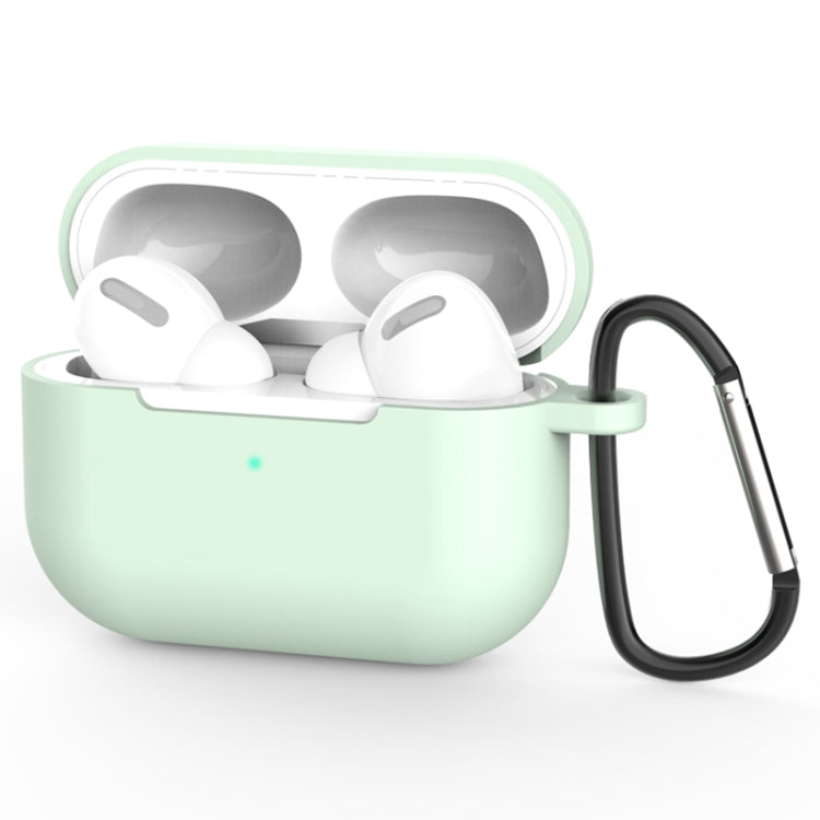 Per AirPods Pro Custodia protettiva per auricolari wireless in silicone con foro per cordino e moschettone, with Lanyard Hole & Carabiner
