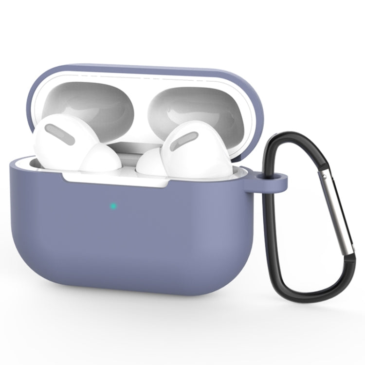 Per AirPods Pro Custodia protettiva per auricolari wireless in silicone con foro per cordino e moschettone, with Lanyard Hole & Carabiner