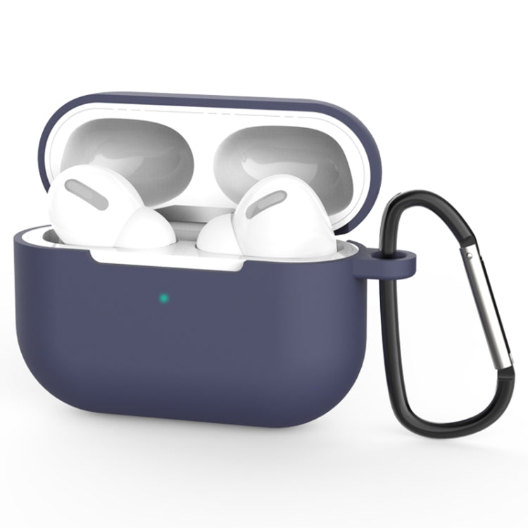 Per AirPods Pro Custodia protettiva per auricolari wireless in silicone con foro per cordino e moschettone, with Lanyard Hole & Carabiner