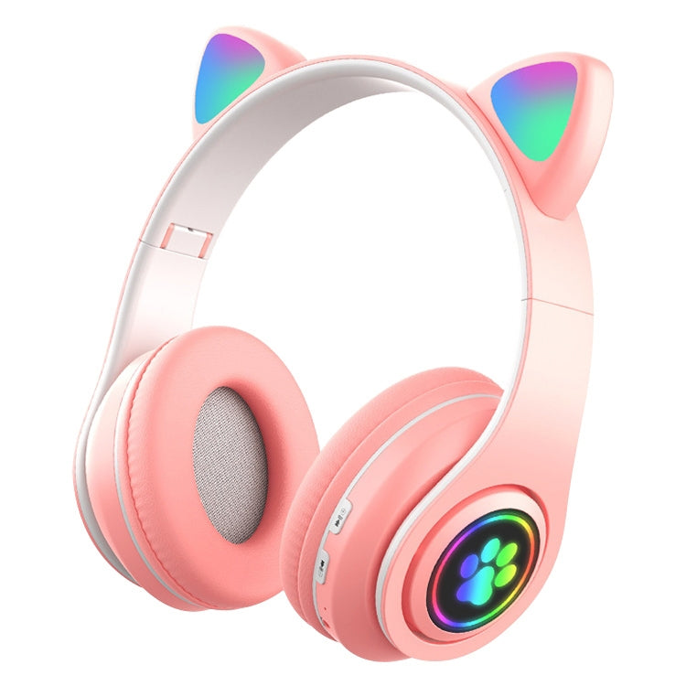 Auricolare Bluetooth wireless con luce sfumata a LED B39 Cat Ear Design
