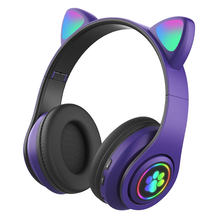 Auricolare Bluetooth wireless con luce sfumata a LED B39 Cat Ear Design
