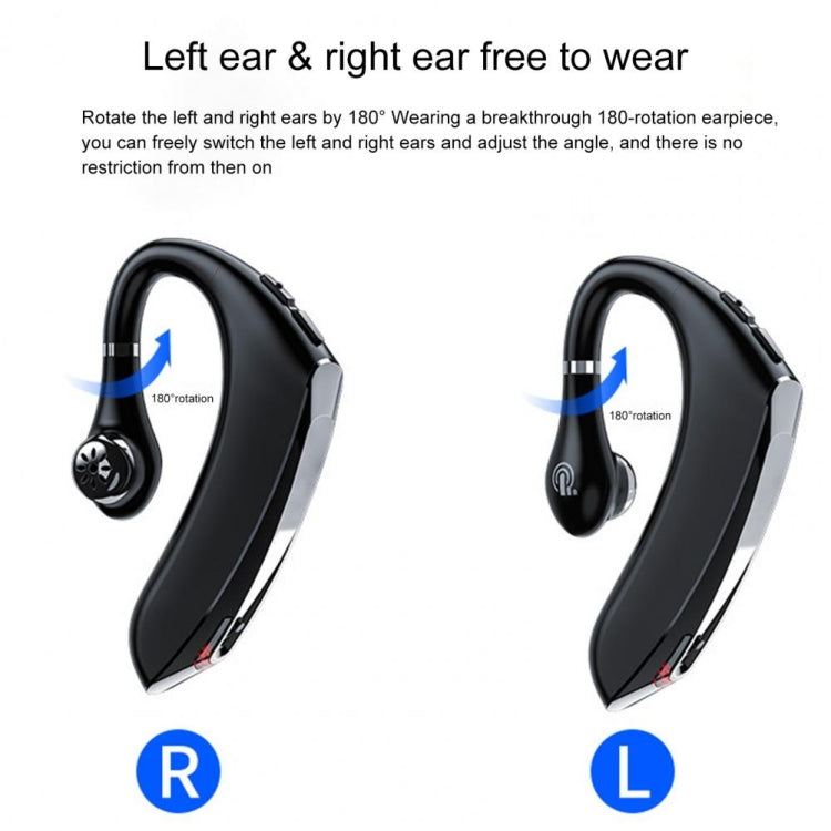 DS800 Bluetooth 5.0 Auricolare Bluetooth wireless sportivo universale stile orecchio sospeso, versione di aggiornamento, Upgrade Version (Black), Upgrade Version (Red)