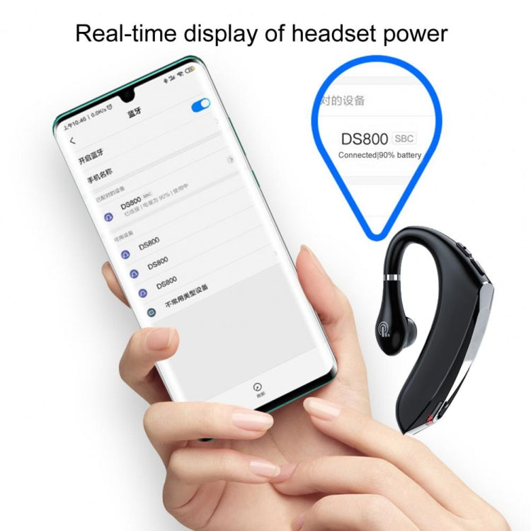 DS800 Bluetooth 5.0 Auricolare Bluetooth wireless sportivo universale stile orecchio sospeso, versione di aggiornamento, Upgrade Version (Black), Upgrade Version (Red)