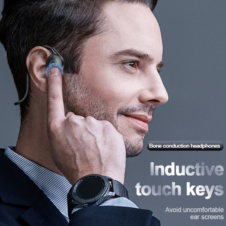 M-1 Auricolare Bluetooth a conduzione ossea con riduzione del rumore tattile montato sul retro con microfono staccabile