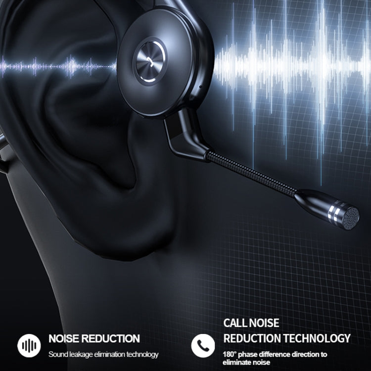 M-1 Auricolare Bluetooth a conduzione ossea con riduzione del rumore tattile montato sul retro con microfono staccabile