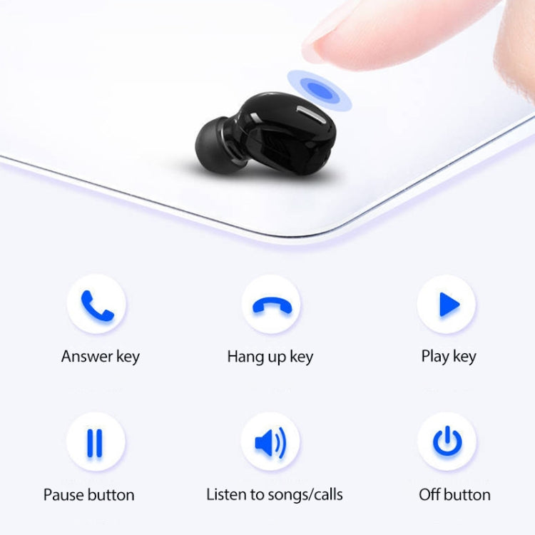 X9 Wireless Bluetooth 5.0 Mini auricolare unilaterale in-ear, X9 Black, X9 White