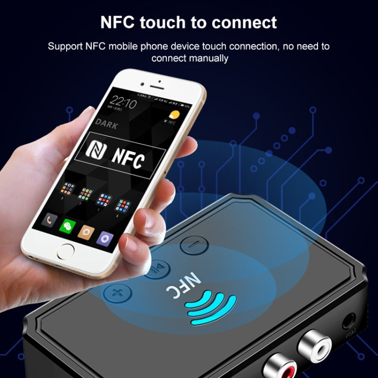 T36 NFC Bluetooth 5.0 ricevitore trasmettitore auricolare lettore audio per auto