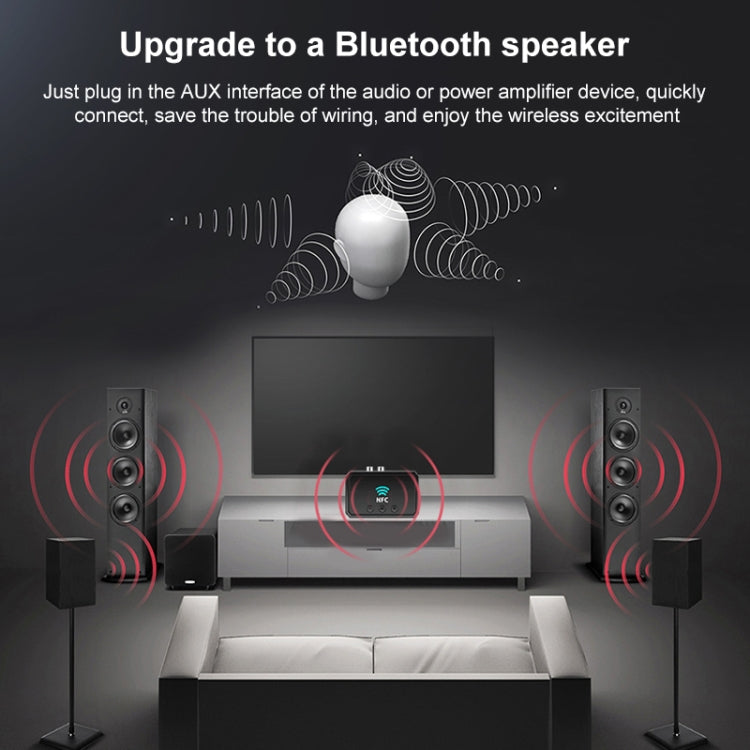 T36 NFC Bluetooth 5.0 ricevitore trasmettitore auricolare lettore audio per auto