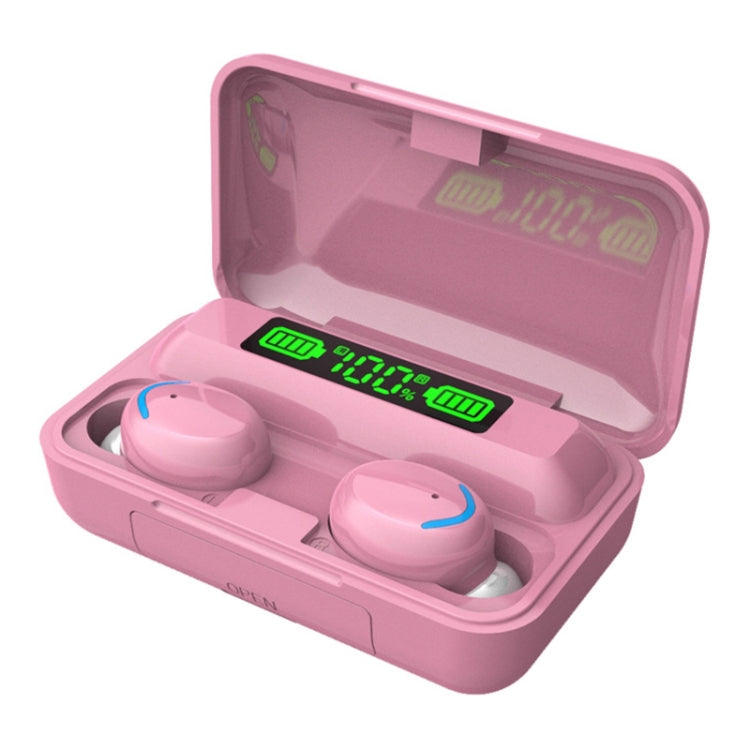Luce LED serie F9-5C Macaron + auricolare Bluetooth con riduzione del rumore con display digitale, F9-5C Macaron LED Light Dark Blue, F9-5C Macaron LED Light Pink, F9-5C Macaron LED Light Baby Blue, F9-5C Macaron LED Light Yellow