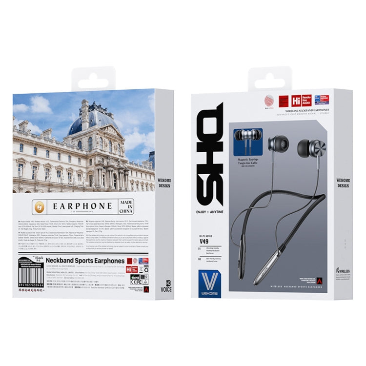 Auricolare Bluetooth sportivo da collo WK V49, V49