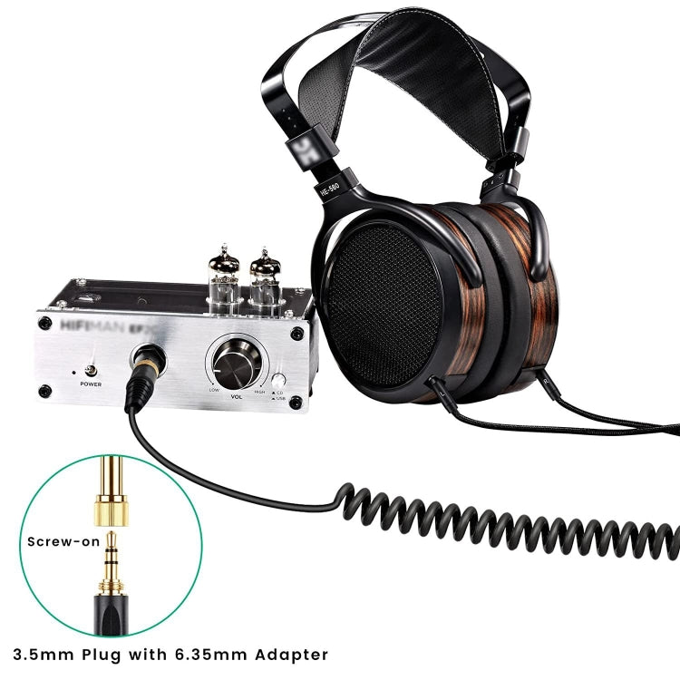 ZS0227 Cavo audio doppio a molla per cuffie da 3,5 mm per Denon AH-D7100 7200 D600 D9200 5200