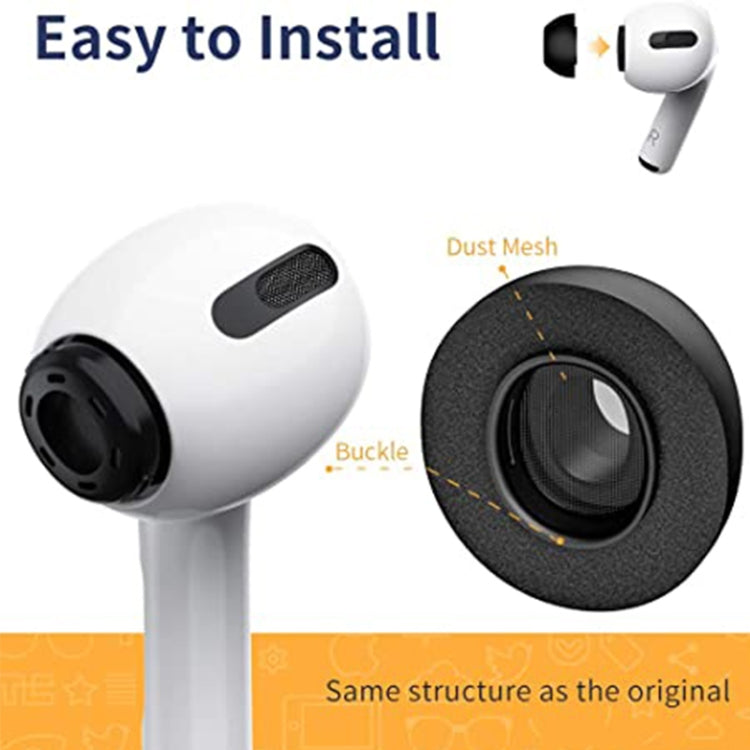 ZS0164 Cuffie antirumore in schiuma a rimbalzo lento per AirPods Pro, taglia: L, L
